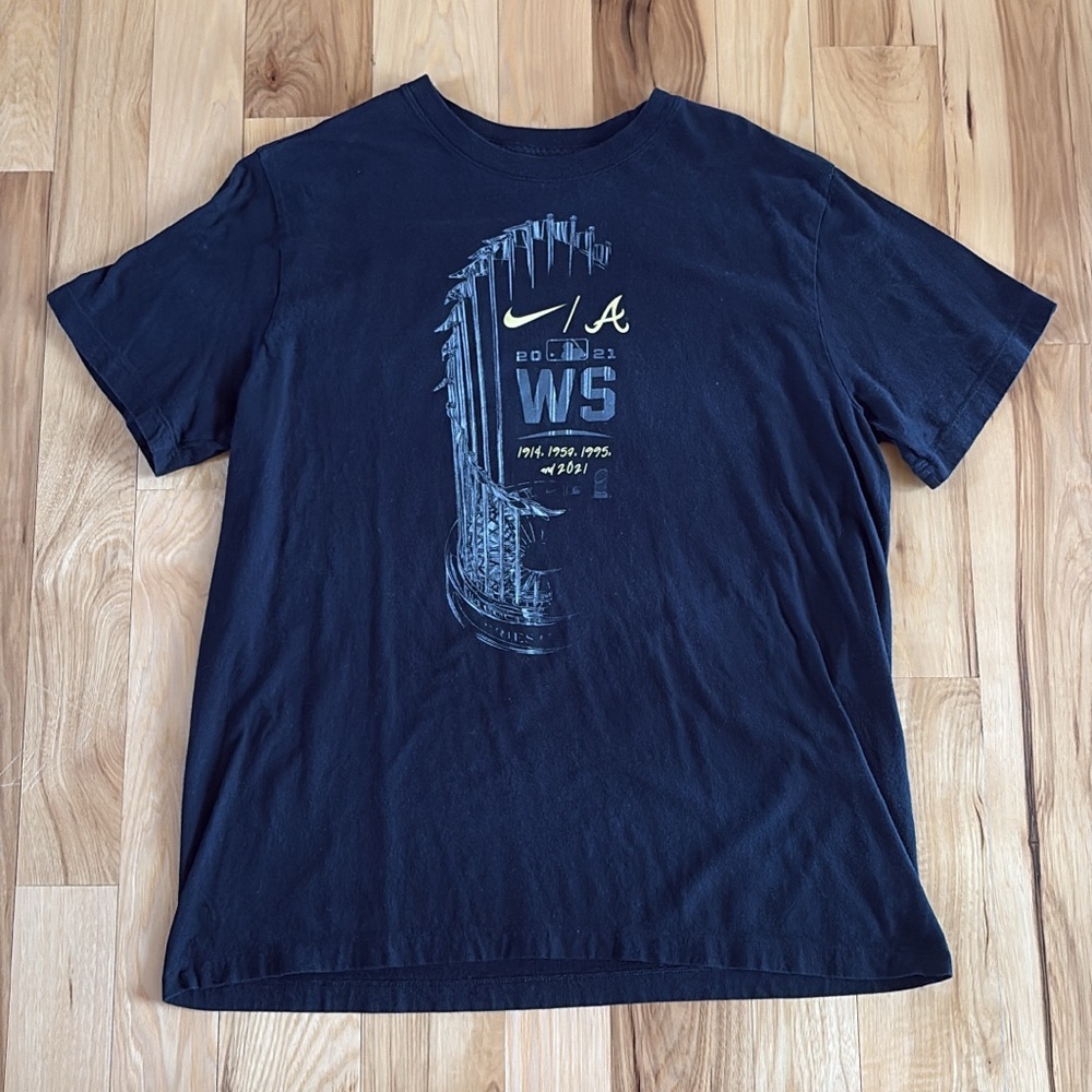 Nike Black Atlanta Braves 2021 World Series Graphic Short Sleeve Tee